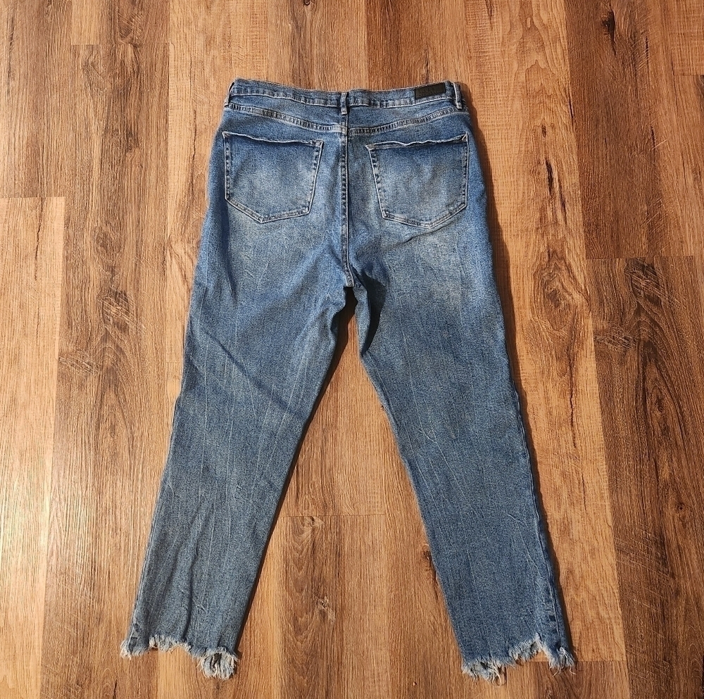 Nicole Miller New York Nomad Super High Rise Straight Denim Jeans Size 12 - Picture 2 of 15